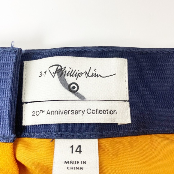 Phillip Lim 3.1 Orange Blue Animal Print size 14 - Picture 7 of 8